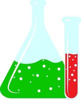 medische fles met vloeistof voor laboratorium vector