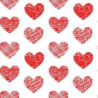 naadloos patroon met decoratieve valentijnskaarten vector