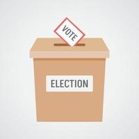 democratische verkiezing stembus illustratie op geïsoleerde background vector