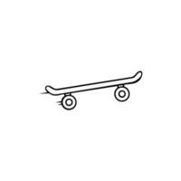 icoon van skateboard. longboard. skateboard. vectorillustratie. vector