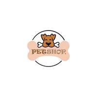 dierenwinkel logo sjabloon. labelontwerpelementen voor dierenwinkel, dierentuinwinkel, huisdierenverzorging en goederen voor dieren. vector