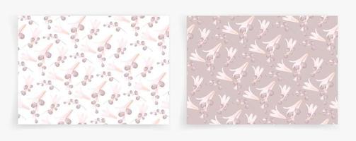 roze bloemenpatroon op witte achtergrond. pastel bloemenpatroon behang. patroon voor stof of papier. vector