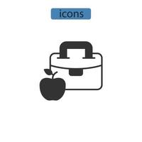 lunchbox iconen symbool vector-elementen voor infographic web vector