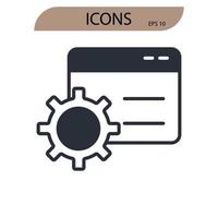 seo iconen symbool vectorelementen voor infographic web vector