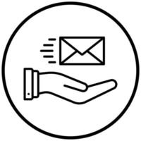 postdiensten pictogramstijl vector