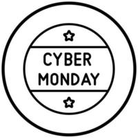 cyber maandag pictogramstijl vector