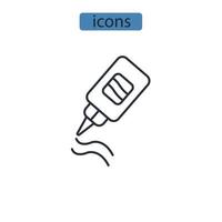 lijm pictogrammen symbool vectorelementen voor infographic web vector