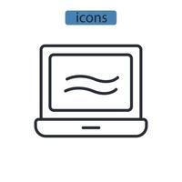 laptop pictogrammen symbool vectorelementen voor infographic web vector