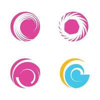 cirkel vector plat ontwerp sjabloon logo