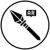 ar speerwerpen pictogramstijl vector