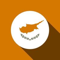 land cyprus. vlag van cyprus. vectorillustratie. vector