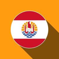 land frans polynesië. vlag van frans polynesië. vectorillustratie. vector