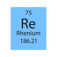 renium symbool. scheikundig element van het periodiek systeem. vectorillustratie. vector