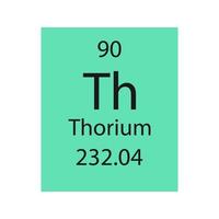 thorium symbool. scheikundig element van het periodiek systeem. vectorillustratie. vector