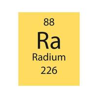 radium symbool. scheikundig element van het periodiek systeem. vectorillustratie. vector