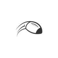 rugbybal pictogram logo ontwerp illustratie vector