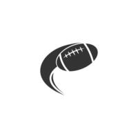 rugbybal pictogram logo ontwerp illustratie vector