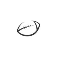 rugbybal pictogram logo ontwerp illustratie vector