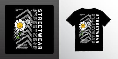 good vibes streetwear t-shirt design, geschikt voor zeefdruk, jassen en andere vector