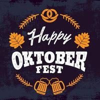 oktoberfest handgeschreven typografie, bierfestival gevierd in oktober in duitsland vector