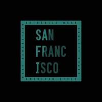 san francisco typografie vector t-shirtontwerp