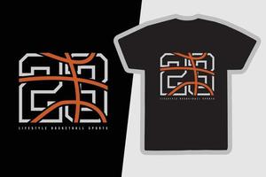 basketbal illustratie typografie t-shirt ontwerp vector