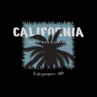 californië t-shirt en kledingontwerp vector