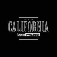 californië t-shirt en kledingontwerp vector