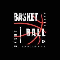 basketbal illustratie typografie. perfect voor het ontwerpen van t-shirts vector