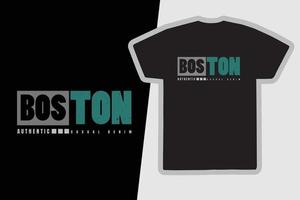 Boston t-shirt en kledingontwerp vector