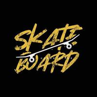 skateboard illustratie typografie. perfect voor het ontwerpen van een t-shirt vector