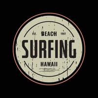 hawaii illustratie typografie. perfect voor het ontwerpen van een t-shirt vector