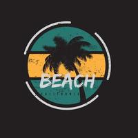 strand illustratie typografie. perfect voor het ontwerpen van een t-shirt vector