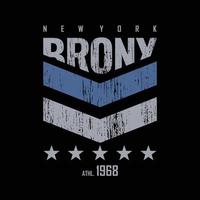 bronx t-shirt en kledingontwerp vector