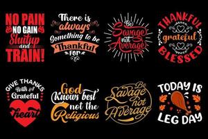 typografie t-shirt ontwerpbundel, thanksgiving t-shirts, valentijn t-shirt vector