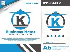 reislogo met letter k premium vector