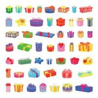 set geschenkdozen vector