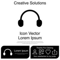 hoofdtelefoon pictogram eps 10 vector