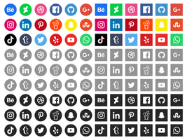 Gratis Social Media Pictogrammen vector