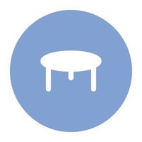 trendy ronde tafel vector