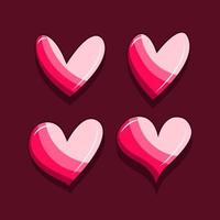 liefde pictogram harten. ontwerpelementen voor Valentijnsdag 03 vectorillustratie pro download