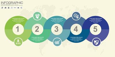 vector cirkel infographic. sjabloon voor diagram, grafiek, presentatie en grafiek. bedrijfsconcept, onderdelen, stappen of processen. abstracte achtergrond.