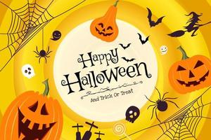 vectorillustratie van happy halloween concept decoratie vector