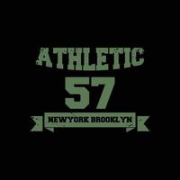 atletisch new york brooklyn t-shirt en kledingontwerp vector