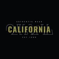 Californië illustratie typografie. perfect voor het ontwerpen van een t-shirt vector