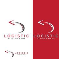 logistiek bedrijf vector logo, pijl pictogram logo, snelle digitale levering logo. met behulp van eenvoudige en gemakkelijke logo-vectorbewerking.