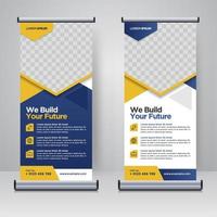 corporate rollup of x banner ontwerpsjabloon vector