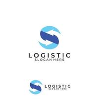 logistiek bedrijf vector logo, pijl pictogram logo, snelle digitale levering logo. met behulp van eenvoudige en gemakkelijke logo-vectorbewerking.