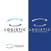 logistiek bedrijf vector logo, pijl pictogram logo, snelle digitale levering logo. met behulp van eenvoudige en gemakkelijke logo-vectorbewerking.