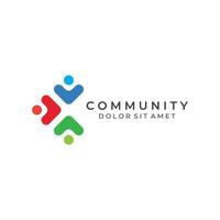 community-logo , community-netwerk en people check.logos voor teams of groepen , kleuterscholen en bedrijven. met het bewerken van vectorillustraties. vector